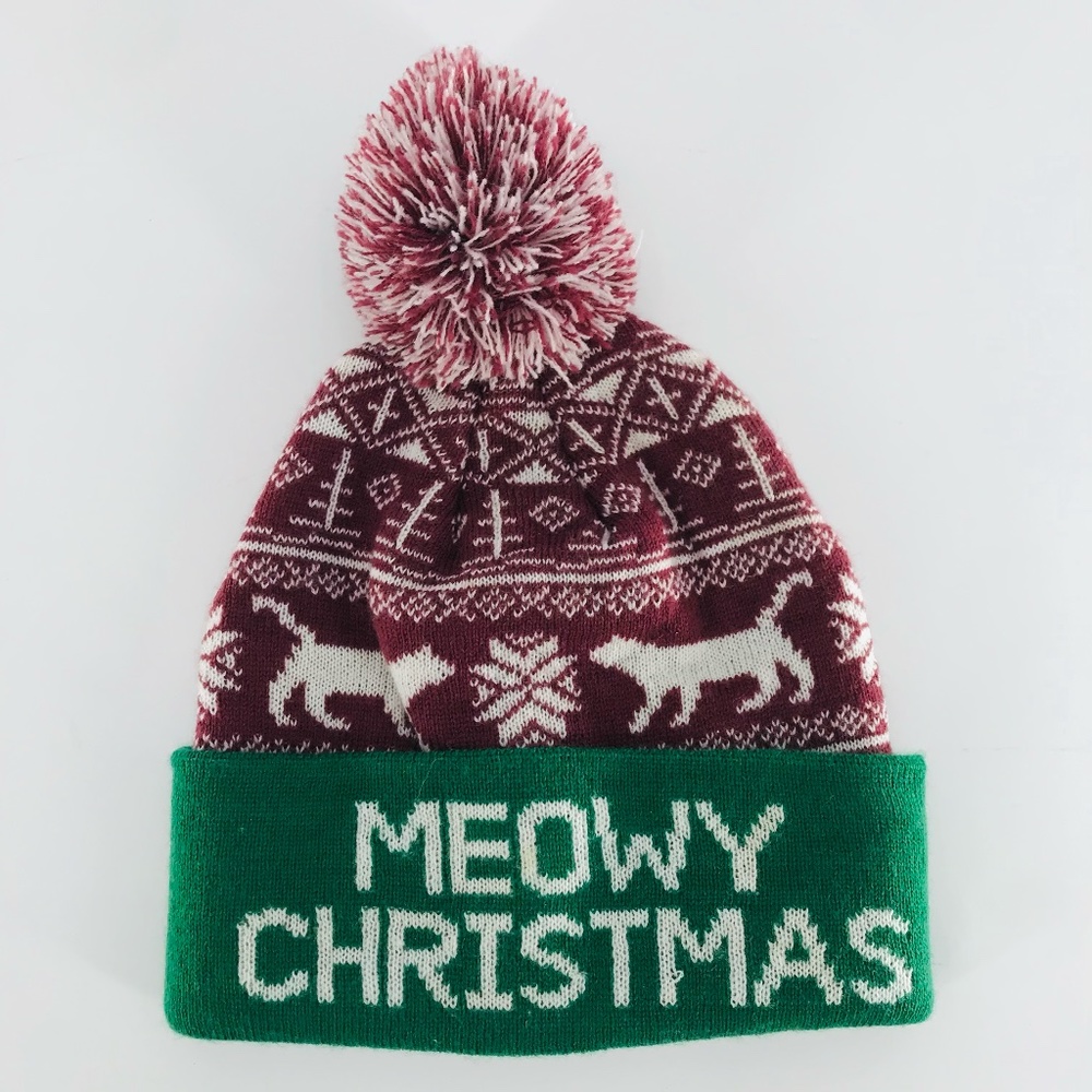 Christmas Beanie Hat Red Green